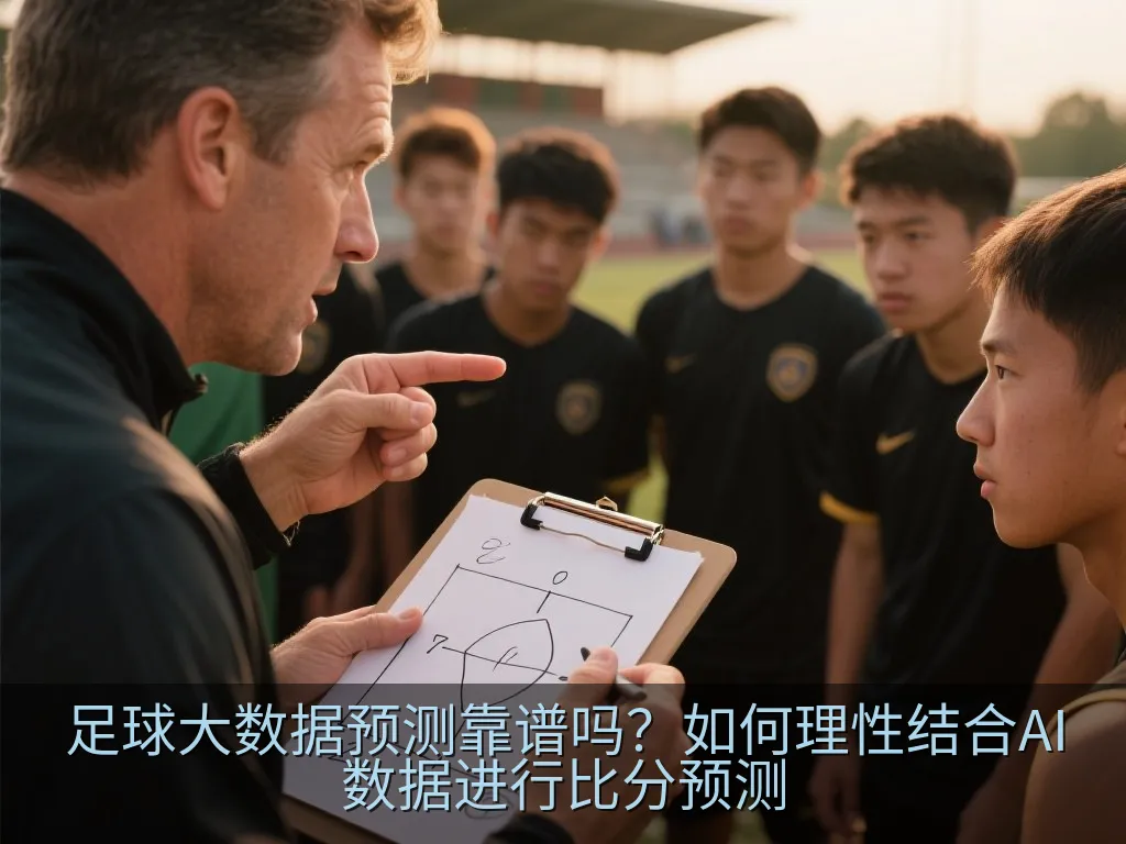 足球战术板与显示统计图表的数字平板电脑并排摆放